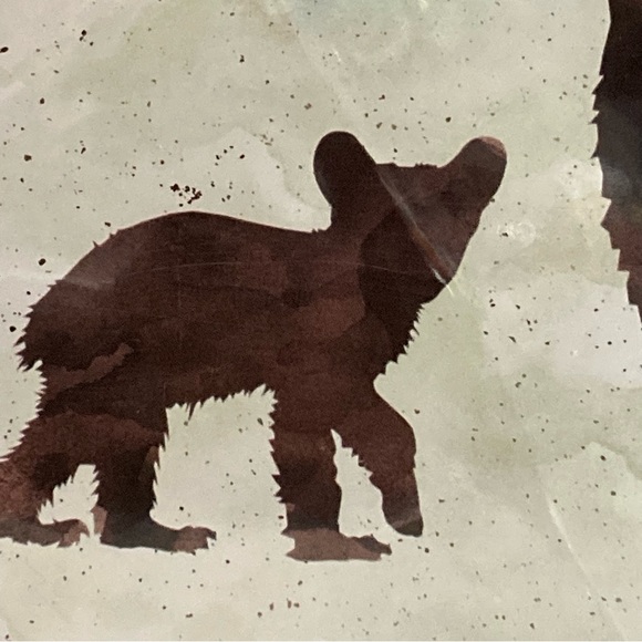 Welcome to the cabin metal wall sign with bears 16” x 12” - Picture 8 of 12